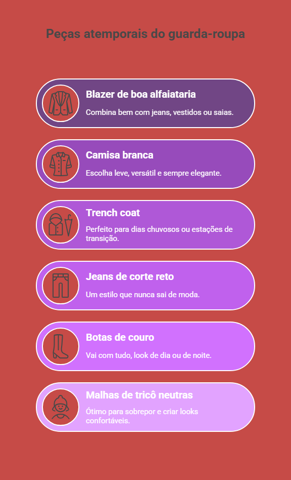 Peças atemporais que funcionam em qualquer época - visual selection